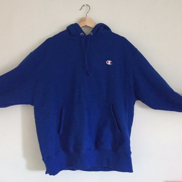 Navy Blue "Reverse Weave" Champion Hoodie - Picture 1 of 3